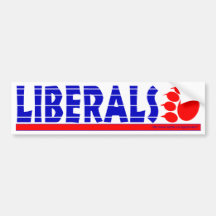 Liberal Swipe-bumper Bumper Stickers