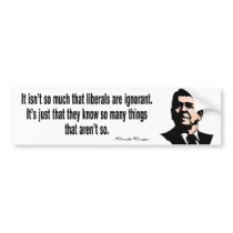 Liberals Aren't Ignorant Bumper Stickers