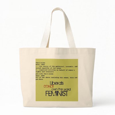 Liberals do not own the word FEMINIST Canvas Bag by josiemarie