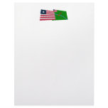 Liberia and Lofa County Waving Flags Customized Letterhead
