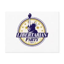 libertarian party logo post card