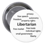Libertarian Philosophy and Values Pinback Buttons