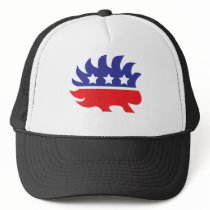 libertarian porcupine trucker hat