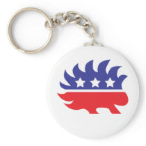 libertarian porcupine key chains