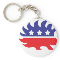 libertarian porcupine keychains