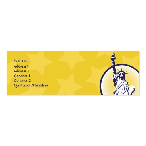 Libertarian - Skinny Business Card Templates (front side)