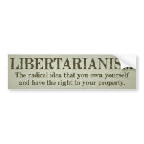Libertarianism Bumper Sticker bumper stickers