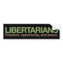 Libertarians Bumper Sticker bumper stickers by Libertymaniacs Libertarians Bumper Sticker bumper stickers