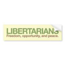 Libertarians Bumper Sticker bumper stickers