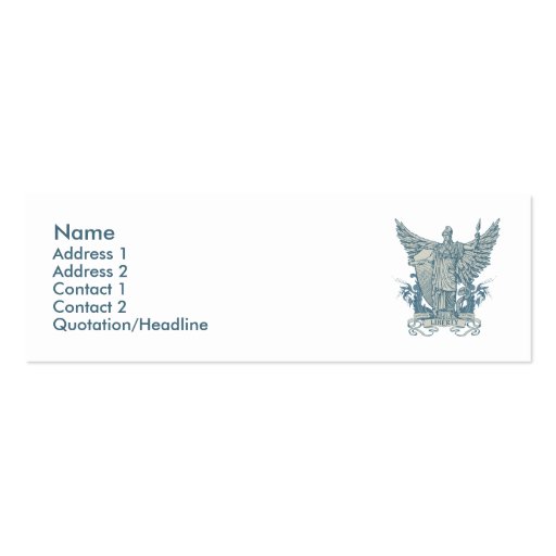 Libertas Blue Profile Card Business Card Template