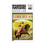Libertas on Horse Postage Stamp