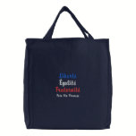 Liberté, Égalité, Fraternité Pain Vin Fromage embroidered bags