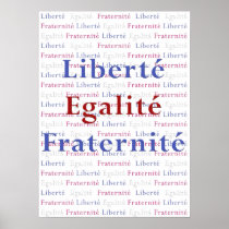 Liberte Egalite Fraternite Poster - Viva La France