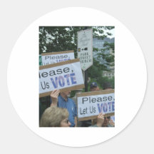 Liberty above the rabble round stickers