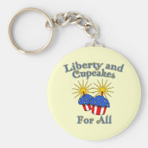 Liberty and Cupcakes for All Products Key Chain