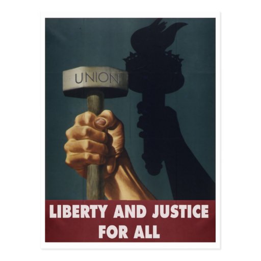 Liberty and Justice for All Postcard | Zazzle
