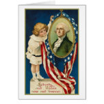 Liberty and union now and forever card
