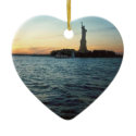 Liberty at Sunset Heart Ornament ornament