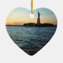 Liberty at Sunset Heart Ornament