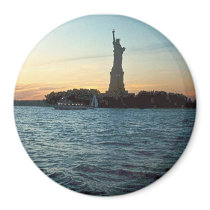 Liberty at sunset magnets