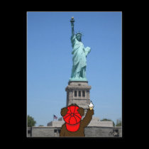 'Liberty Bear' NY Postcard
