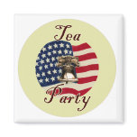 Liberty Bell and Flag Tea Party Magnets