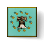 Liberty Bell and Gold Stars Buttons