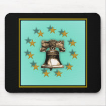 Liberty Bell and Gold Stars mousepads