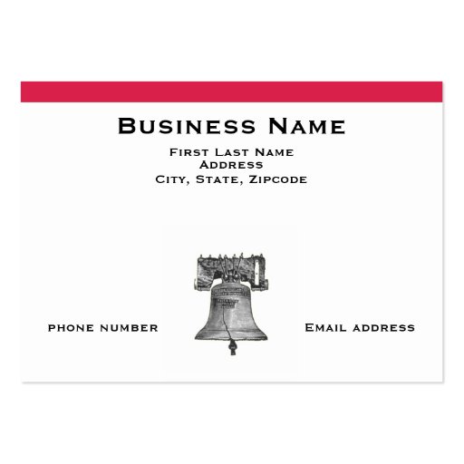 Liberty Bell Business Card (front side)
