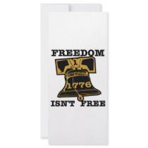 Liberty Bell Freedom Isn't Free Customized Rack Card