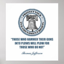 Liberty Bell -Jefferson 2nd Amendment Quote Posters