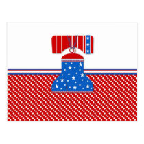 Liberty Bell on Red Dots postcards