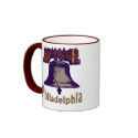 Liberty Bell Philadelphia mugs by figstreetstudio Liberty Bell Philadelphia mugs