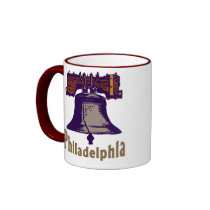 Liberty Bell Philadelphia mugs by figstreetstudio Liberty Bell Philadelphia mugs
