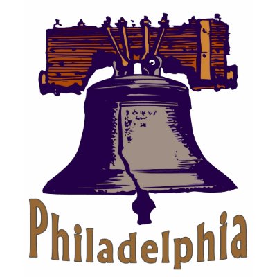 Liberty Bell Philadelphia Tshirt by figstreetstudio