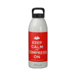 [Two hearts] keep calm and compress on  Liberty Bottles Drinking Bottles