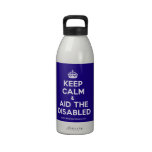 [Crown] keep calm & aid the disabled  Liberty Bottles Drinking Bottles