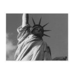 liberty face black & white postcard