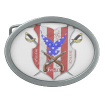 Liberty For All Patriotic Flag & Sword Belt Buckle
