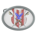 Liberty For All Patriotic Flag & Sword Belt Buckle