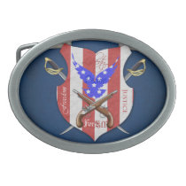 Liberty For All Patriotic Flag & Sword Belt Buckle