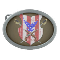 Liberty For All Patriotic Flag & Sword Belt Buckle