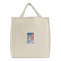Liberty for All Statue of Liberty Embroidered Tote embroidered bags by Stitchbaby Liberty for All Statue of Liberty Embroidered Tote embroidered bags