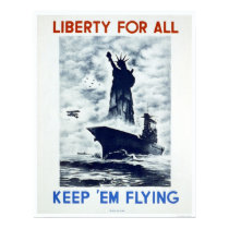 Liberty For All WWII 1942 WPA posters