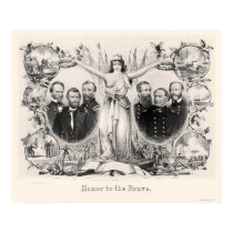 Liberty Honors the Brave by Kimmel & Forster 1865 posters