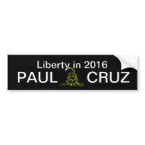 Liberty in 2016 Paul Cruz Bumper Sticker
