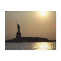 Liberty Island Postcard by ashlandt Liberty Island Postcard