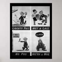 Liberty Pass, Met a Lass, No Pro, Misery and Woe Posters
