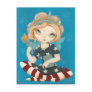 Liberty - patriotic fairy red white and blue postcard
