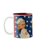 Liberty Pinup Girl Coffee Mugs